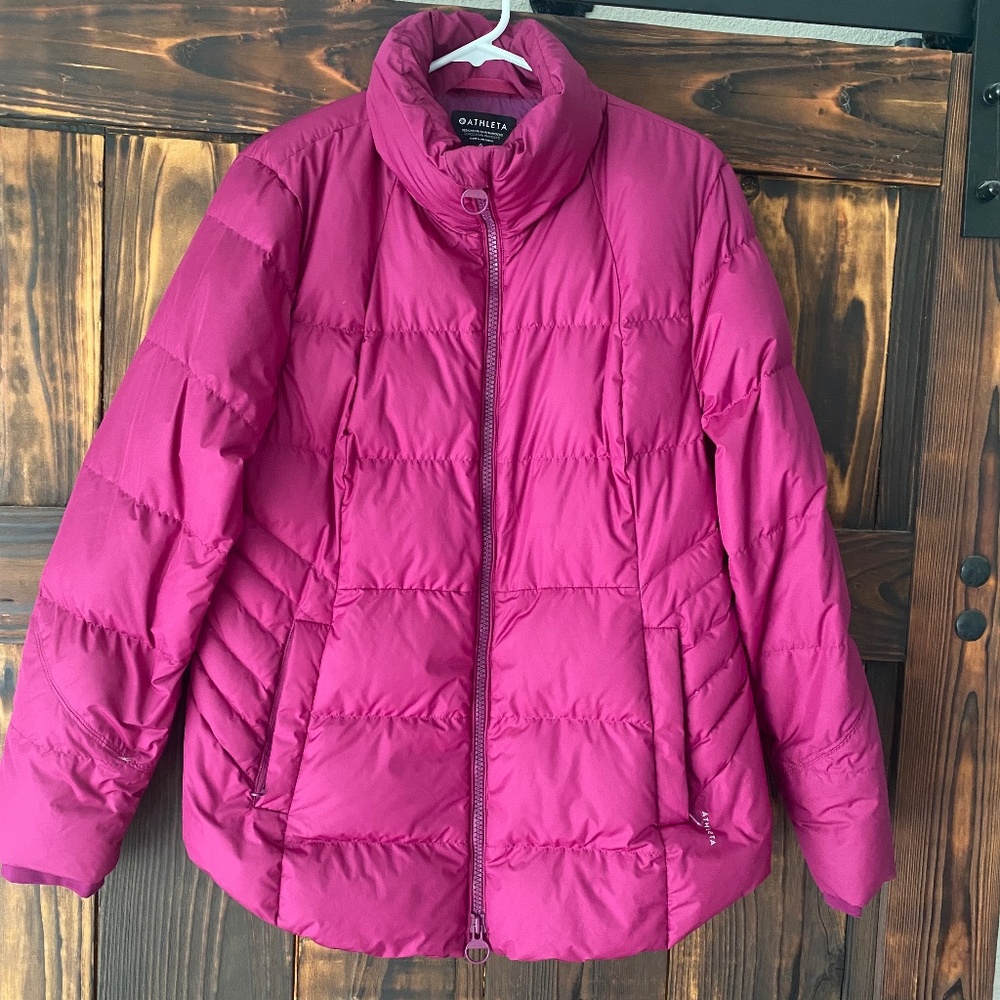 Athleta Downtown Puffer Jacket, down fill, size XL